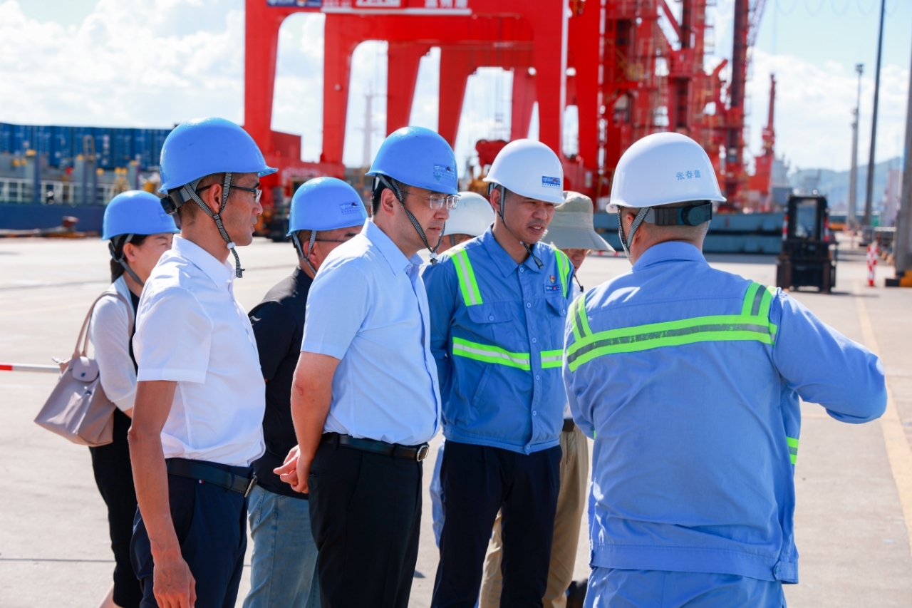 温州市自然资源和妄想局党委书记、、局长瞿自杰一行调研金洋公司